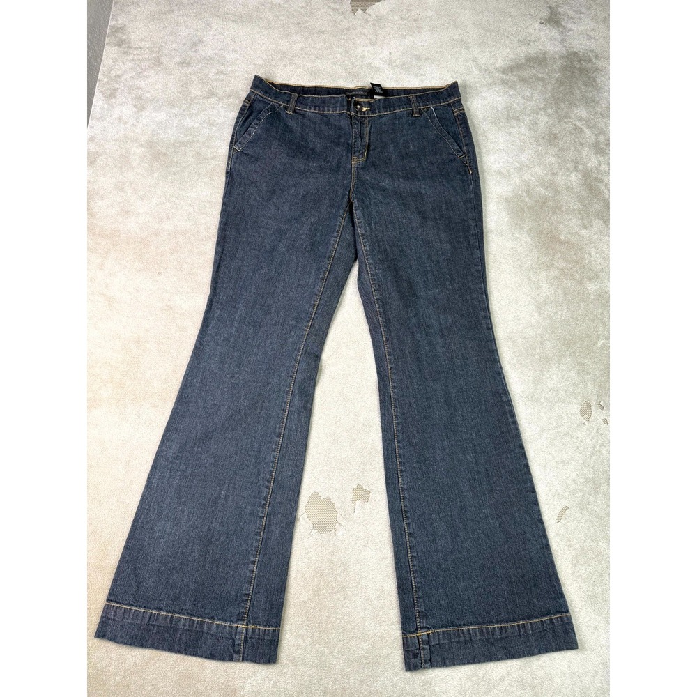 Axcess Liz Claiborne Flare Leg Jeans Womens 12 Denim Cotton Stretch Mid Rise